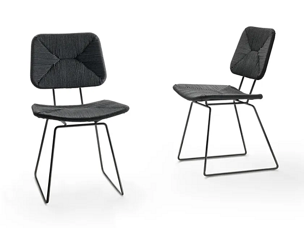 Sedia con base a slitta in tessuto FLEXFORM ECHOES fabbrica FLEXFORM dall'Italia. Foto №1