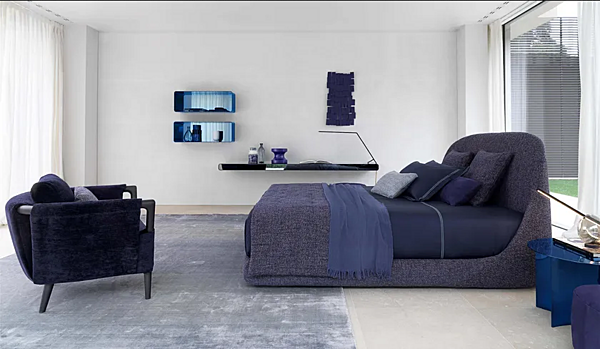 Letto imbottito con rivestimento sfoderabile Flou Taormina fabbrica Flou dall'Italia. Foto №3