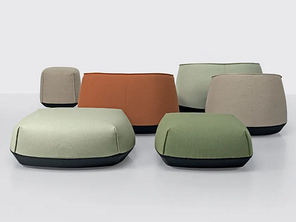 Pouf da giardino in tessuto Sunbrella Brioni Kristalia fabbrica Kristalia dall'Italia. Foto №1