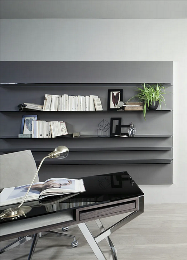 Scrivania in vetro e acciaio inox con cassetti Gallotti&Radice collezione Lui fabbrica Gallotti & Radice dall'Italia. Foto №3