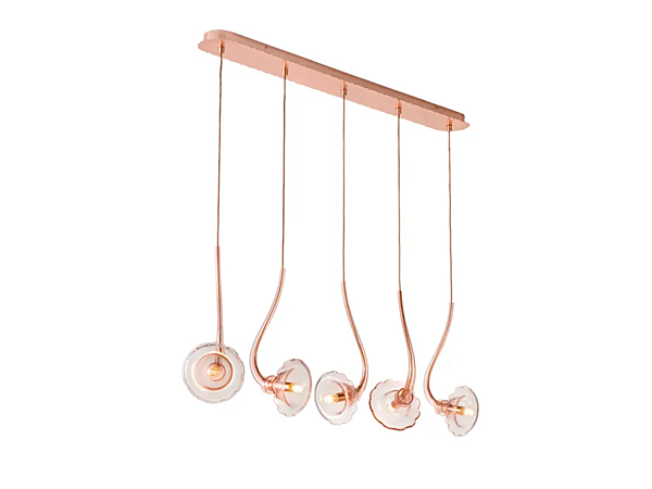 Lampada a sospensione in vetro soffiato Ikebana 5 MULTIFORME SS3371-5 fabbrica MULTIFORME dall'Italia. Foto №1