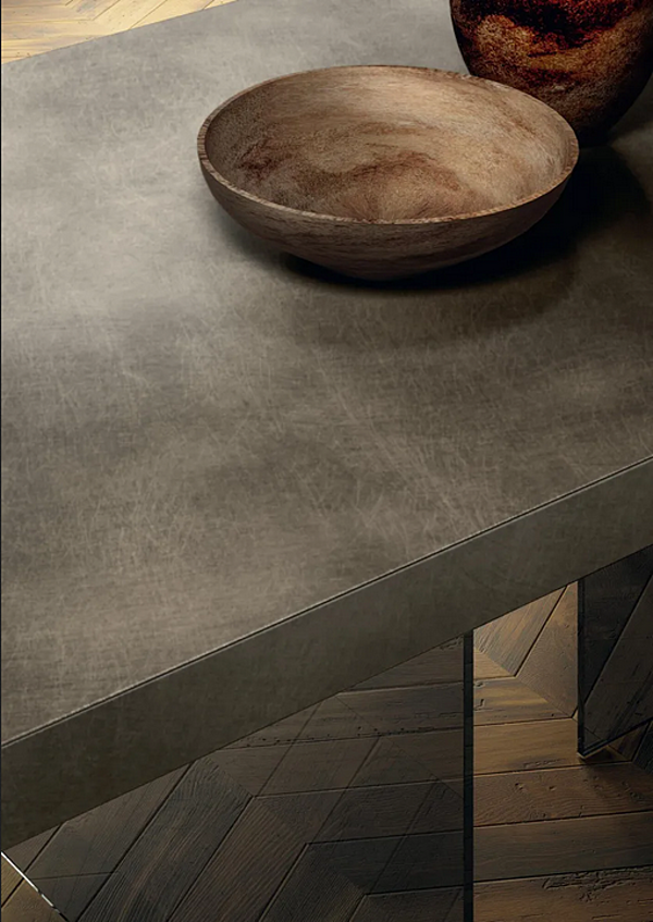 Tavolo rettangolare con base in vetro e piano in XGlass effetto marmo LAGO AIR 2170x fabbrica LAGO dall'Italia. Foto №4