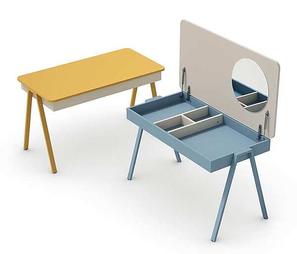 Scrivania rettangolare per bambini in legno Nidi collezione Secret fabbrica nidi dall'Italia. Foto №3