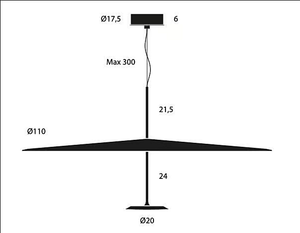 Lampada a sospensione in alluminio dimmerabile LED Lumina DOT 130, 131, 132 fabbrica Lumina dall'Italia. Foto №15