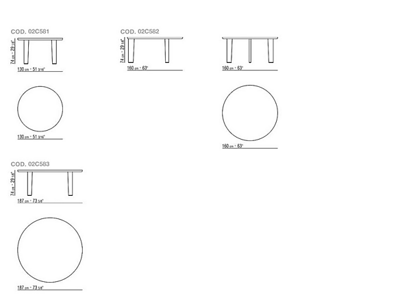 Tavolo da pranzo rotondo in legno FLEXFORM Arnold 02C581, 02C582, 02C583 fabbrica FLEXFORM dall'Italia. Foto №3