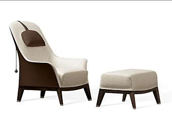 Poltrona con braccioli in legno GIORGETTI 51050, 51051, 51060, 51063 + 51061