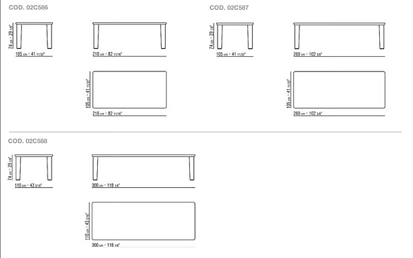 Tavolo da pranzo in legno Arnold FLEXFORM 02C586, 02C587, 02C588 fabbrica FLEXFORM dall'Italia. Foto №4