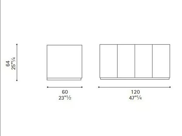 Unità di archiviazione bassa per ufficio in legno POLTRONA FRAU C E O Cube Cabinet fabbrica POLTRONA FRAU dall'Italia. Foto №3