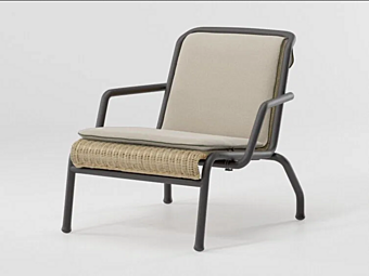 Poltrona con braccioli in rattan e alluminio KETTAL Salina KSB200300