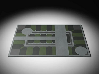 Tappeto rettangolare in tessuto con forme geometriche CASA +39 Central Park ETA001