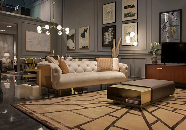 Pouf in pelle tavolino da caffè Cigar FORMITALIA fabbrica FORMITALIA dall'Italia. Foto №6