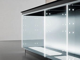 Unità cucina in vetro e alluminio VALCUCINE Invitrum fabbrica VALCUCINE dall'Italia