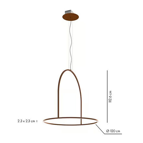 Lampada a sospensione in metallo LED U Light AXOLIGHT fabbrica Axolight dall'Italia. Foto №16