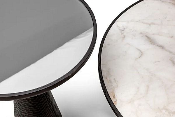 Tavolino da caffè rotondo in legno e vetro DUO POLTRONA FRAU fabbrica POLTRONA FRAU dall'Italia. Foto №9