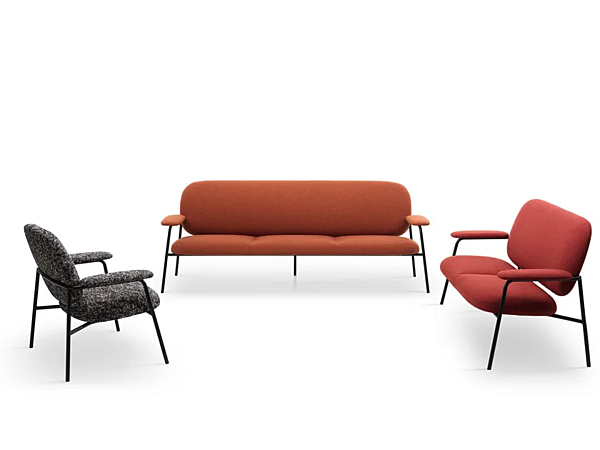 Divano a tre posti in tessuto Philo Saba fabbrica SABA dall'Italia. Foto №3