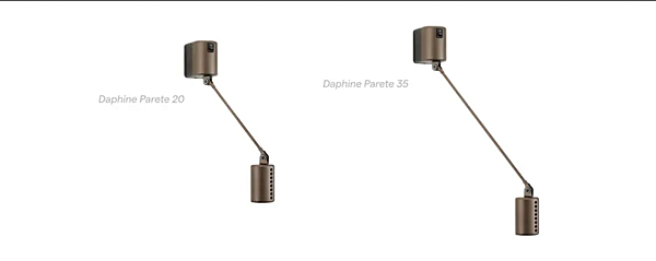 Lampada da parete in metallo LED regolabile con braccio oscillante Lumina Daphine 05L, 06L fabbrica Lumina dall'Italia. Foto №3