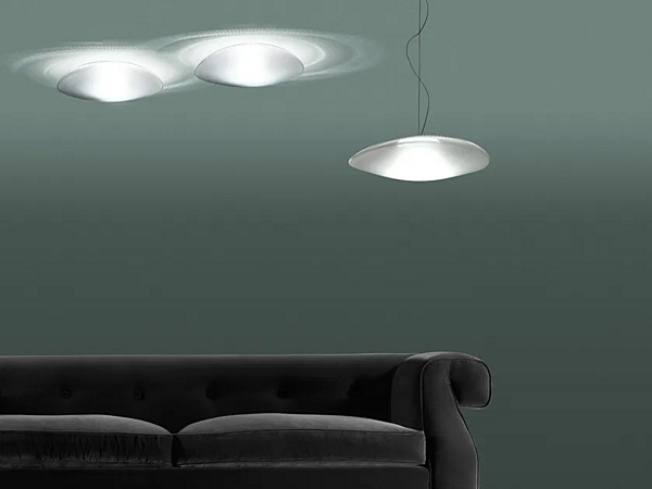 Lampada da soffitto in vetro soffiato LED Loop Fabbian fabbrica Fabbian dall'Italia. Foto №2