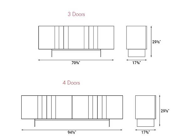 Buffet TONIN CASA ANEMOS - T8691 fabbrica TONIN CASA dall'Italia. Foto №6