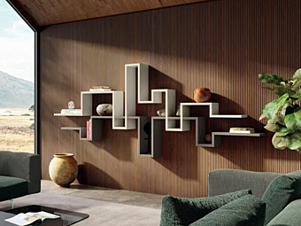 Libreria a giorno in legno sospesa LAGO Lagolinea 2630 2630 fabbrica LAGO dall'Italia