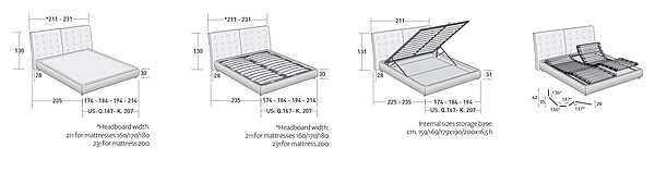 Letto Flou LMAU fabbrica Flou dall'Italia. Foto №5