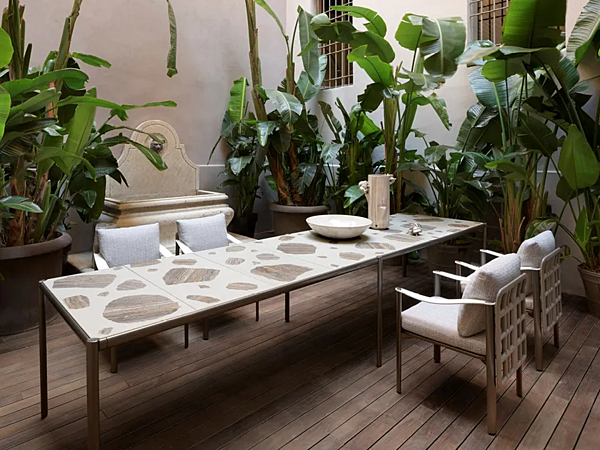 Poltrona con braccioli in tessuto da giardino Aldia GIORGETTI 91070, 91071 fabbrica GIORGETTI dall'Italia. Foto №6