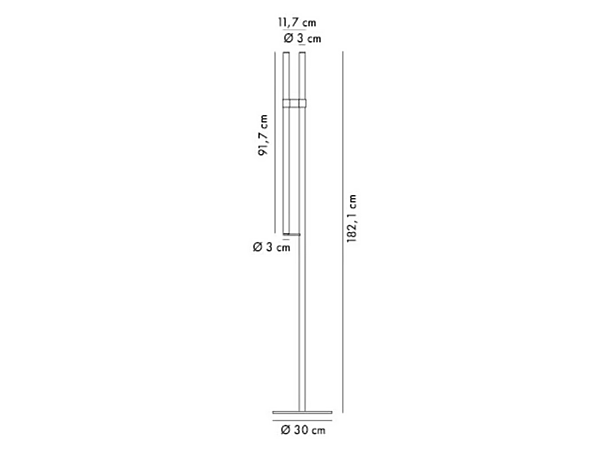 Lampada da terra LED in vetro borosilicato e metallo Paralela AXOLIGHT fabbrica Axolight dall'Italia. Foto №6