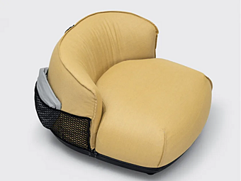 Poltrona da giardino con braccioli in tessuto Sunbrella Kristalia Brioni fabbrica Kristalia dall'Italia