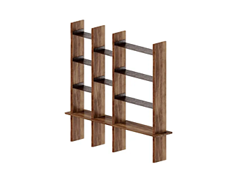 Libreria modulare in noce Capanna S 154 DALE