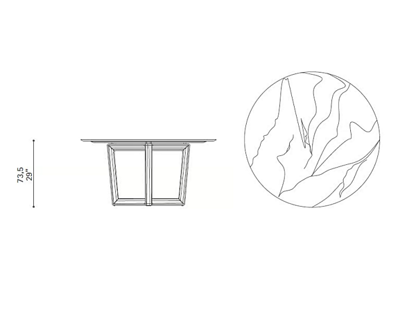 Tavolo rotondo in legno massello Bolero POLTRONA FRAU fabbrica POLTRONA FRAU dall'Italia. Foto №4