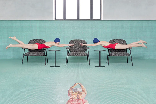 Poltrona in tessuto con braccioli Saba collezione Philo fabbrica SABA dall'Italia. Foto №4