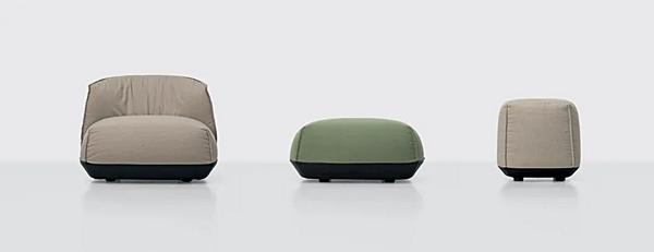 Pouf da giardino in tessuto Sunbrella Brioni Kristalia fabbrica Kristalia dall'Italia. Foto №5