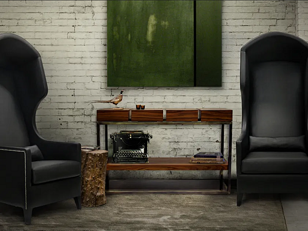 Tavolo console rettangolare in legno con cassetti Cassis BRABBU fabbrica BRABBU dall'Italia. Foto №5
