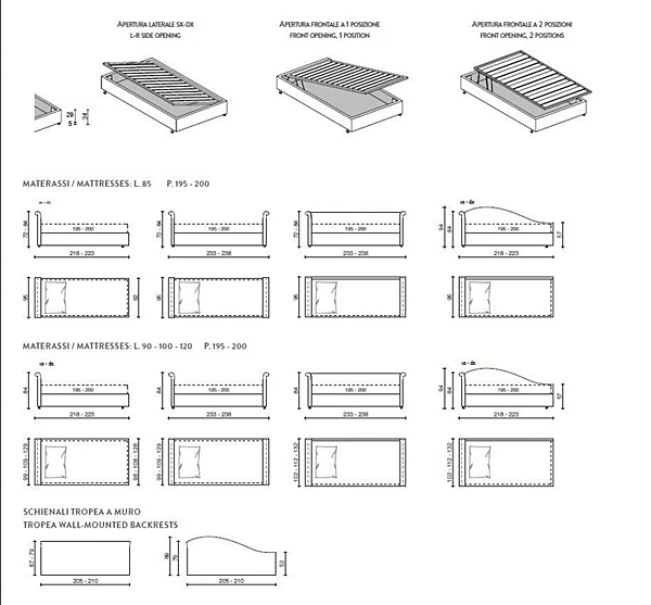 Divano letto in tessuto a due posti Tropea Duomo Design fabbrica Duomo Design dall'Italia. Foto №6