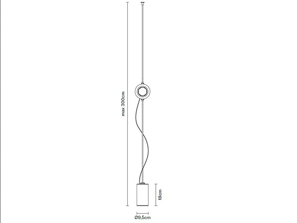 Lampada a sospensione in tessuto LED girevole Fabbian collezione Bungee F64 F64 C11 S02 02, F64 C12 S02 02 fabbrica Fabbian dall'Italia. Foto №4