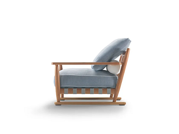 Poltrona da giardino con braccioli in iroko FLEXFORM Meriggio fabbrica FLEXFORM dall'Italia. Foto №5
