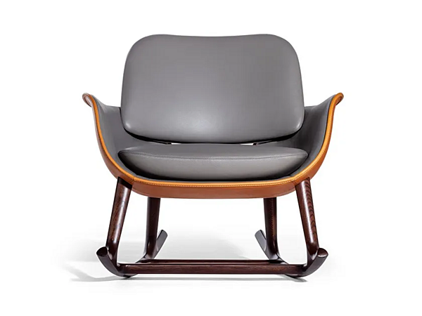 Poltrona a dondolo con braccioli in tessuto Martha Poltrona Frau fabbrica POLTRONA FRAU dall'Italia. Foto №7