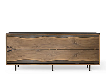 Credenza in noce con porte scorrevoli Leonardo ARTE BROTTO L417N 220 L417N/220