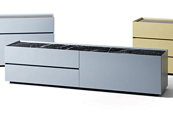 Credenza con cassetti in vetro Ghost Box CASSINA