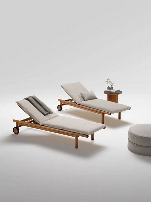 Tavolino laterale da giardino in teak Atmosphera collezione Frisbee FR.SR fabbrica ATMOSPHERA dall'Italia. Foto №7