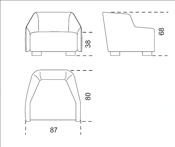 Poltrona imbottita in tessuto con braccioli Gallotti&Radice First fabbrica Gallotti & Radice dall'Italia. Foto №4