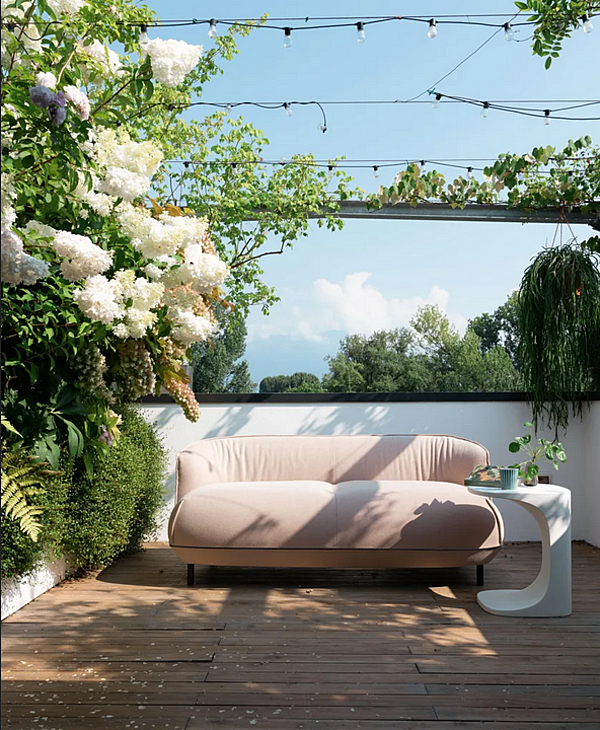 Divano da giardino a tre posti in tessuto Brioni Kristalia fabbrica Kristalia dall'Italia. Foto №3