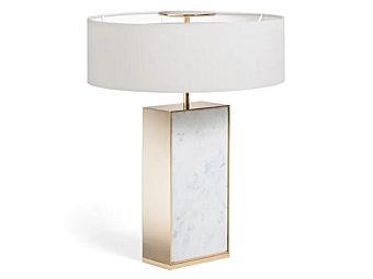 Lampada da tavolo in marmo Carrara LED Thelma Black Tie THE46