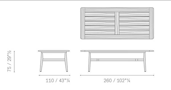 Tavolo da giardino rettangolare in teak POLTRONA FRAU The Secret Garden fabbrica POLTRONA FRAU dall'Italia. Foto №14