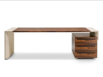 Scrivania rettangolare in legno con cassetti Crossing i 4 Mariani