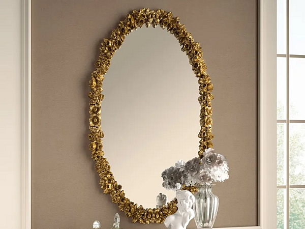 Specchio ovale da parete con cornice CASA +39 DIAMANTE 801 fabbrica CASA +39 dall'Italia. Foto №1
