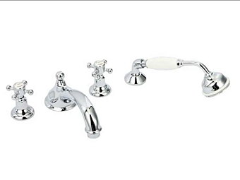 Miscelatore da vasca da incasso a 4 fori con doccetta Gentry Home Antique fabbrica Gentry Home dall'Italia