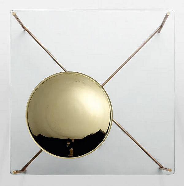 Tavolino da caffè quadrato in cristallo Golden Moon Gallotti&Radice fabbrica Gallotti & Radice dall'Italia. Foto №2