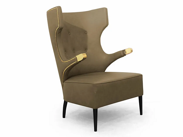 Poltrona in pelle imbottita con braccioli Sika BRABBU fabbrica BRABBU dall'Italia. Foto №7
