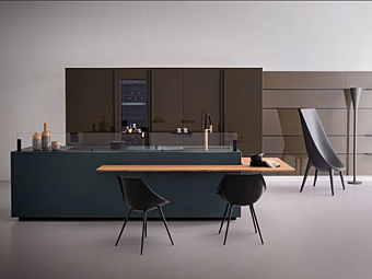 Cucina in vetro su misura VALCUCINE Artematica Soft Outline Vitrum