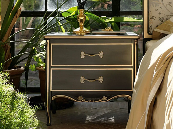 Tavolino da notte rettangolare in legno con cassetti Savio Firmino 3054 3054COM fabbrica SAVIO FIRMINO dall'Italia. Foto №2